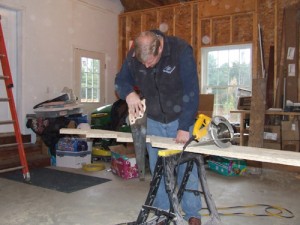Cutting stair stringers with handsaw