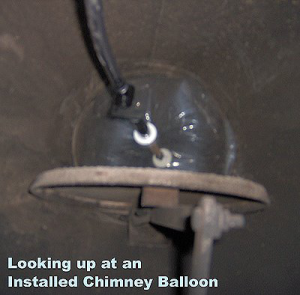 Chimney Balloon Installed