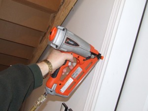 Paslode T250A-F16 Finish Nailer Used On Door Casing