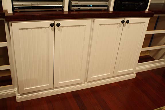 Shaker Style Cabinet Doors with Beadboard Panels