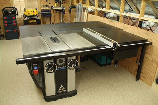 Delta Unisaw with Custom Outfeed Table