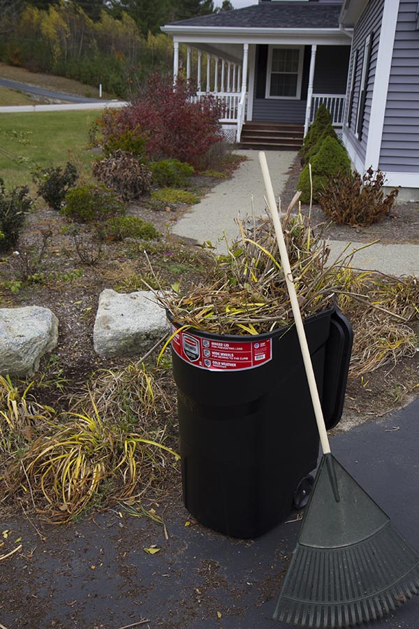 Fall Cleanup with Rubbermaid Wheeled Trash Can