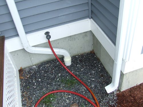 Gutter Downspout To Foundation Drain, How To Drain Gutter Into Ground