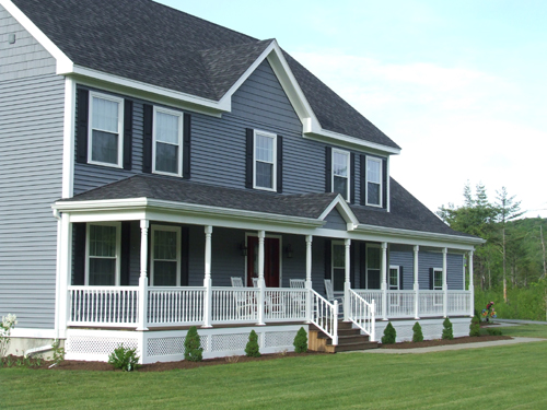 Farmers Porch On Colonial Style House