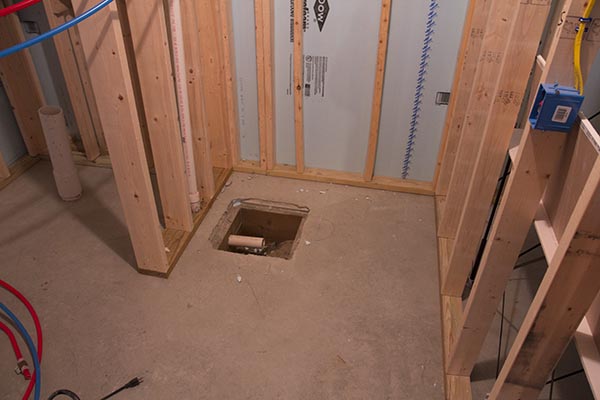 Basement Bathroom Plumbing Rough In, How To Install Basement Bathroom Drain