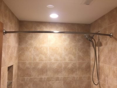 How To Install Curved Shower Rod Home, Curved Shower Curtain Rod Installation Height
